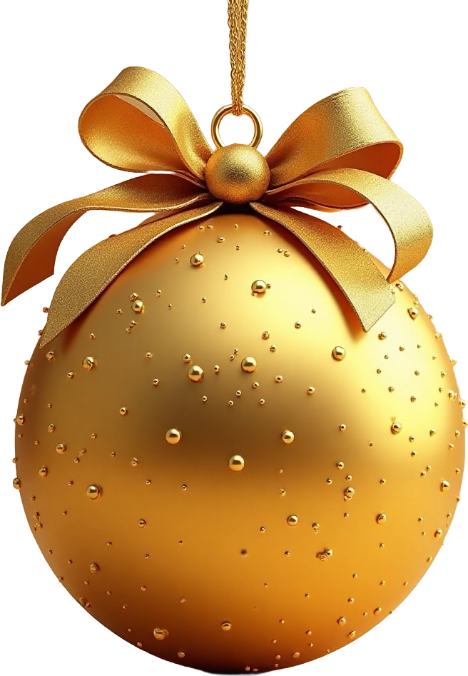 Golden Christmas Ornament